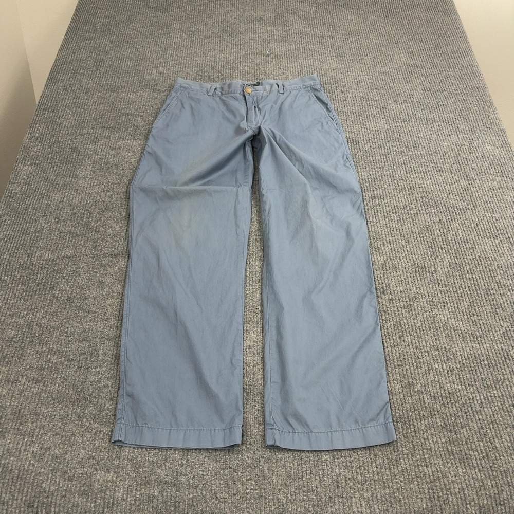 J.Crew Chino Pants Mens 32 Blue Cotton Classic Fit Straight Leg Casual Style